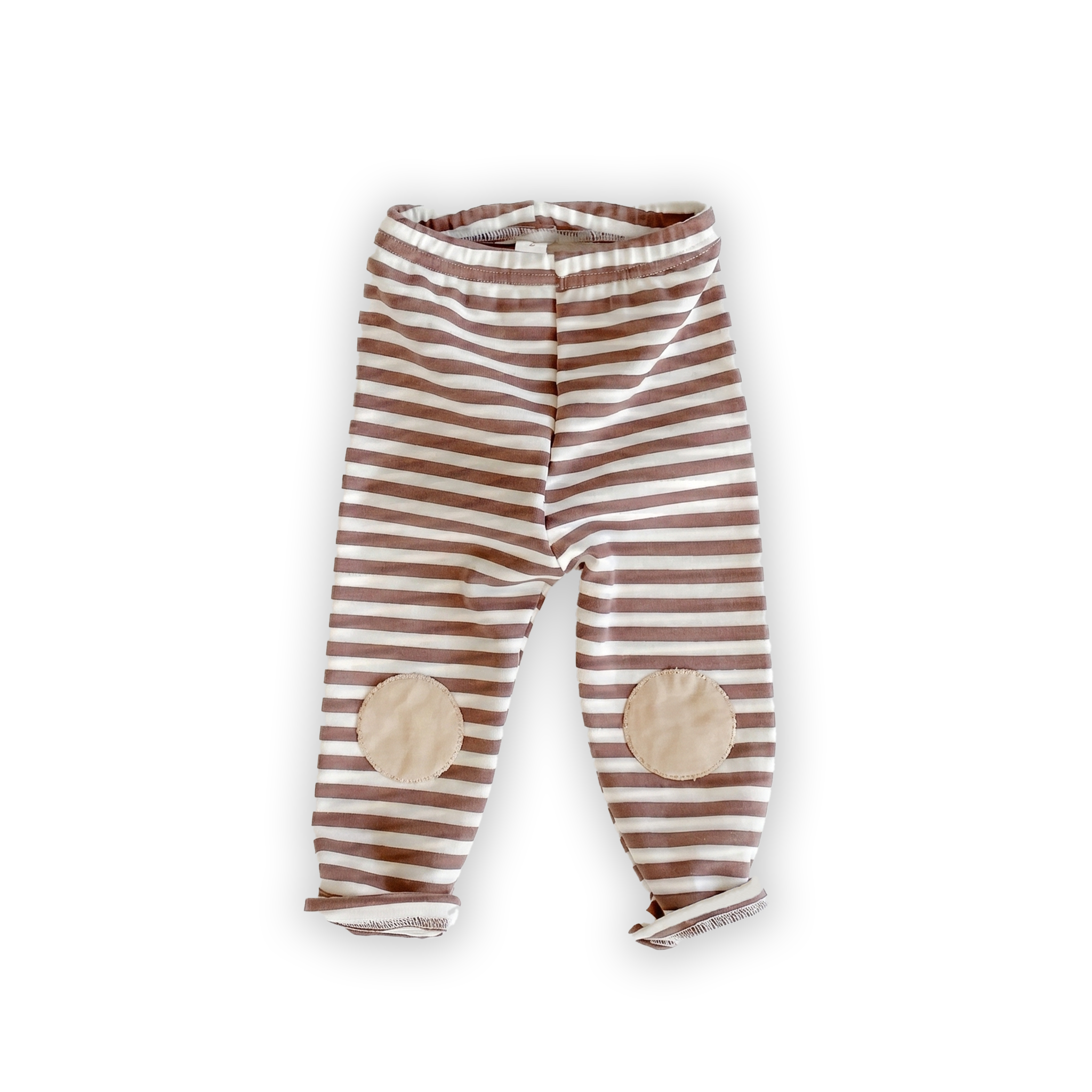 Knee Patch Leggings - Brown/White