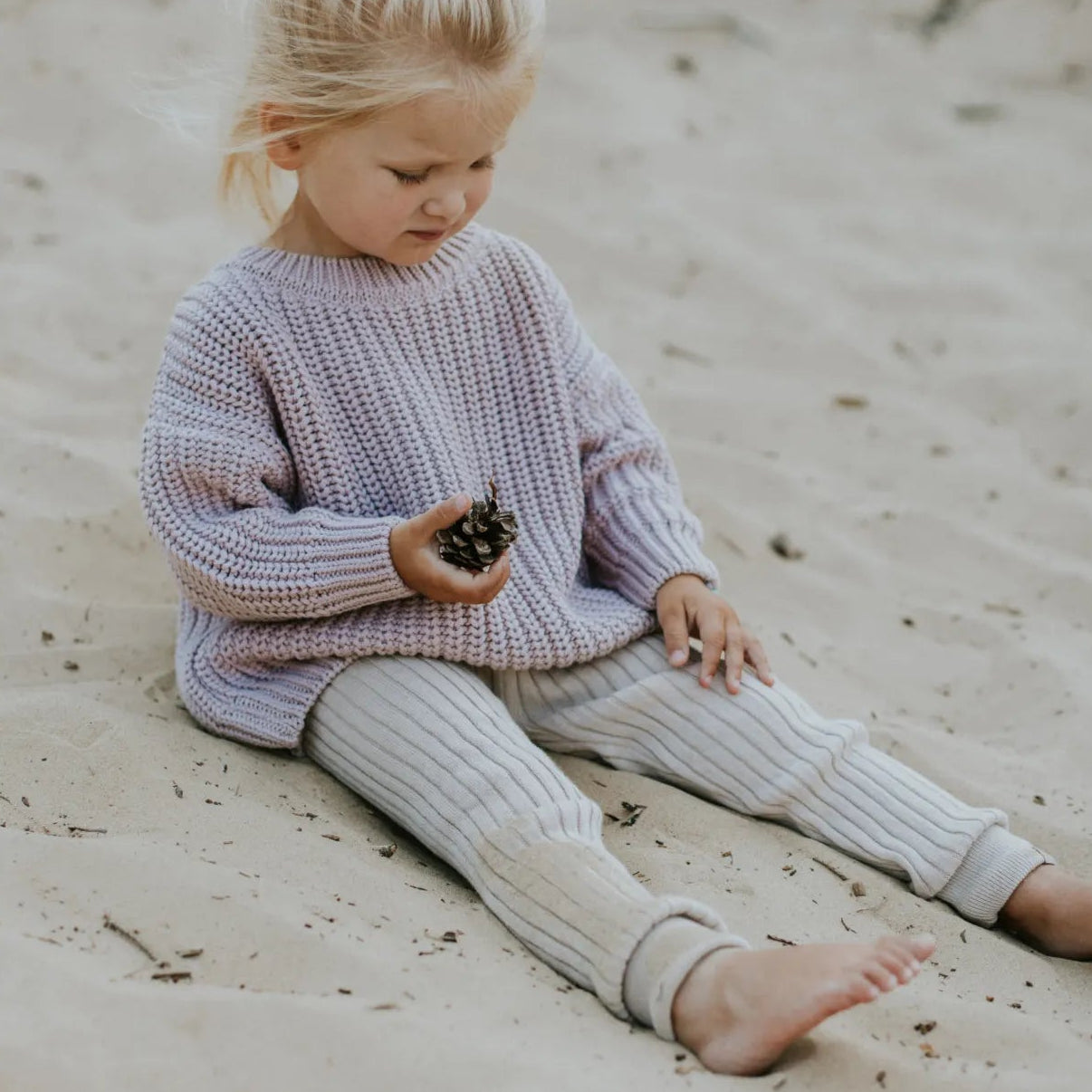 Laguna Chunky Knit Sweater in Violet