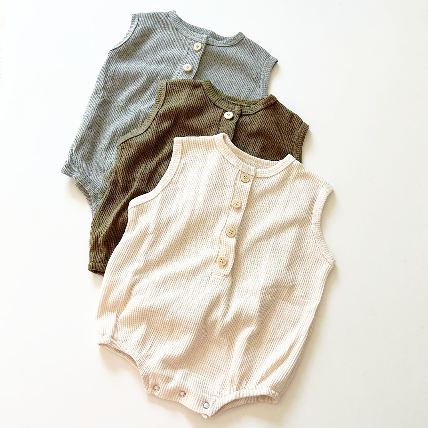 Matteo Waffle Romper - Sloan