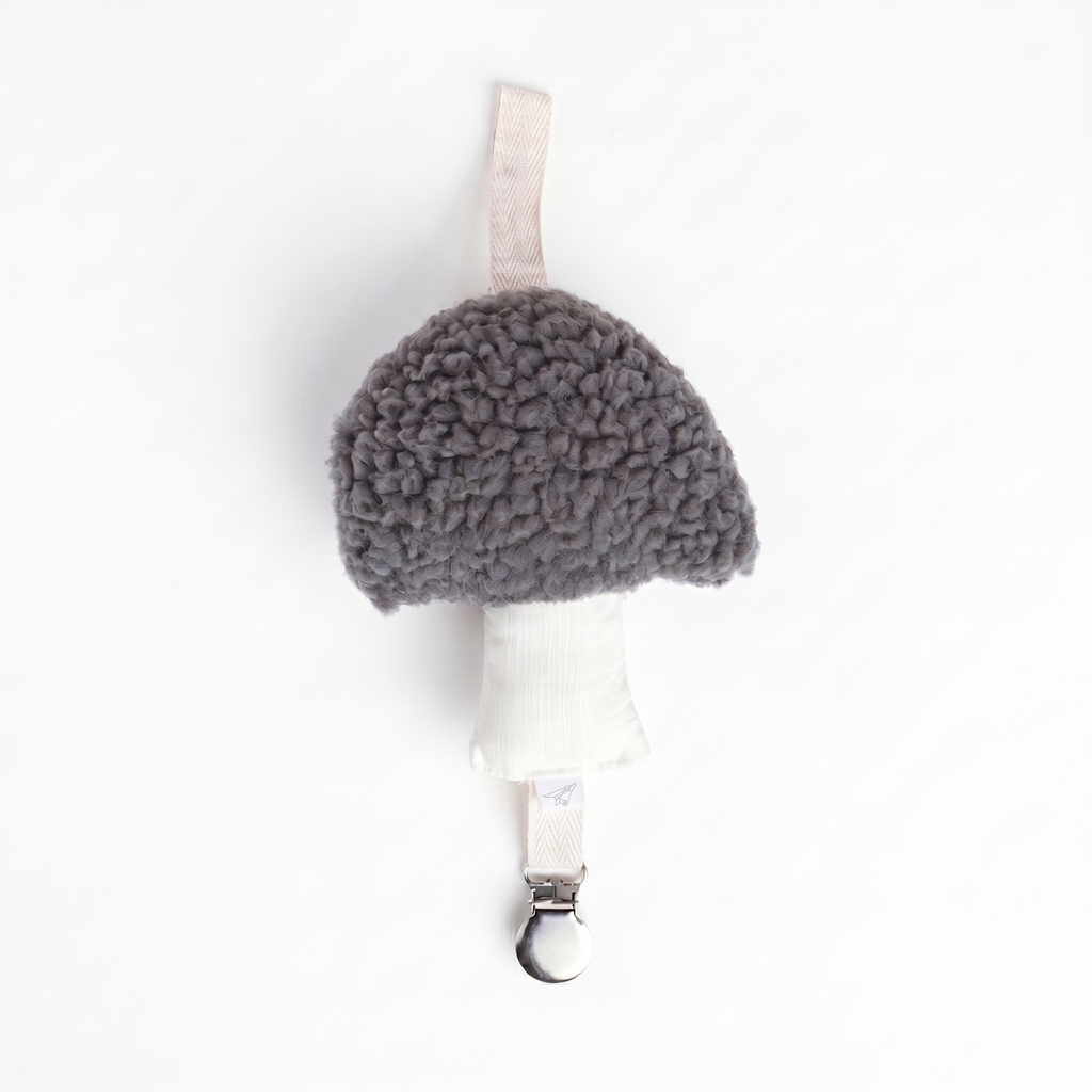 Sherpa Mushroom Pacifier Holder - Dew
