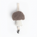 Sherpa Mushroom Pacifier Holder - Espresso