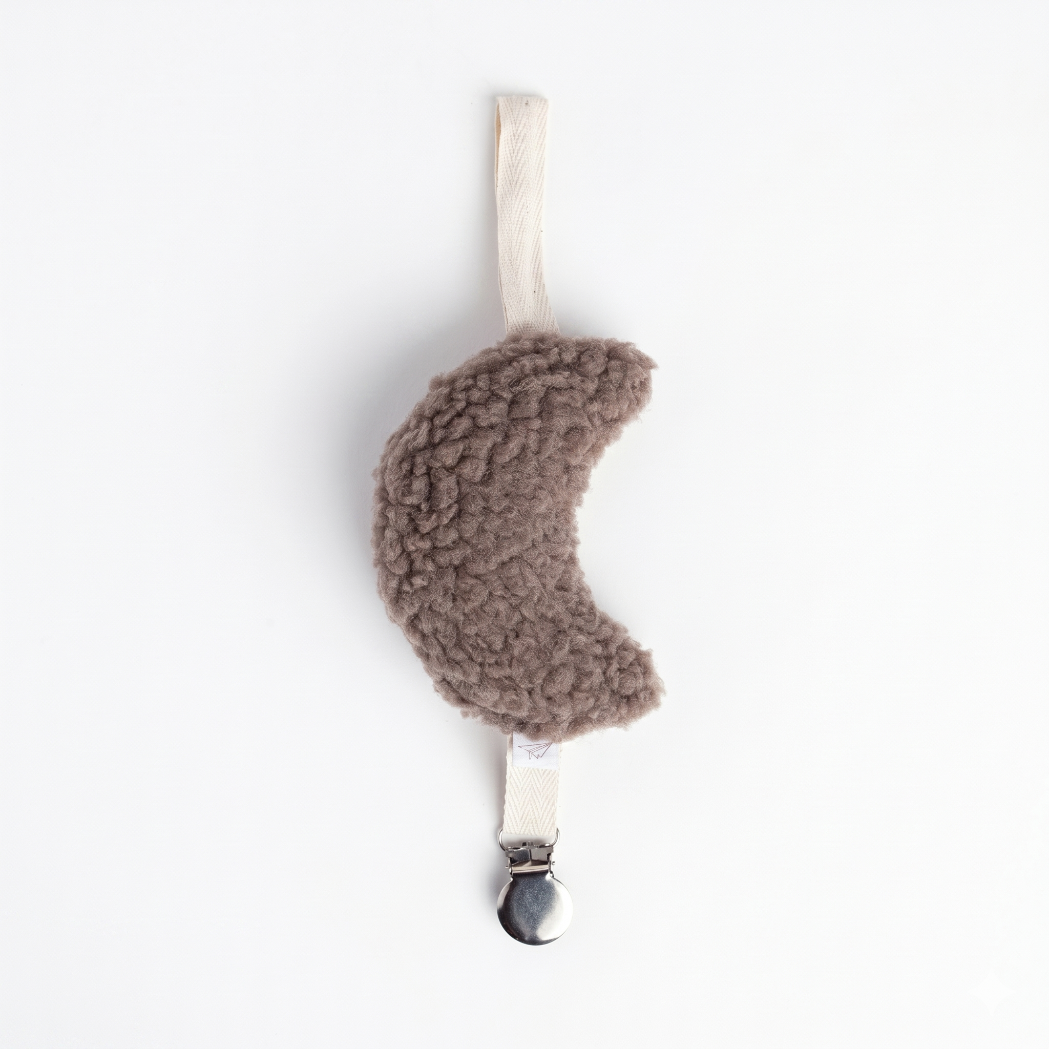 Sherpa Moon Pacifier Holder - Espresso