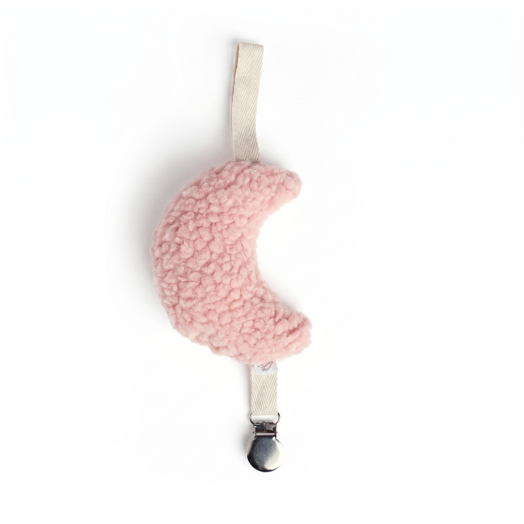 Sherpa Moon Pacifier Holder - Shortcake