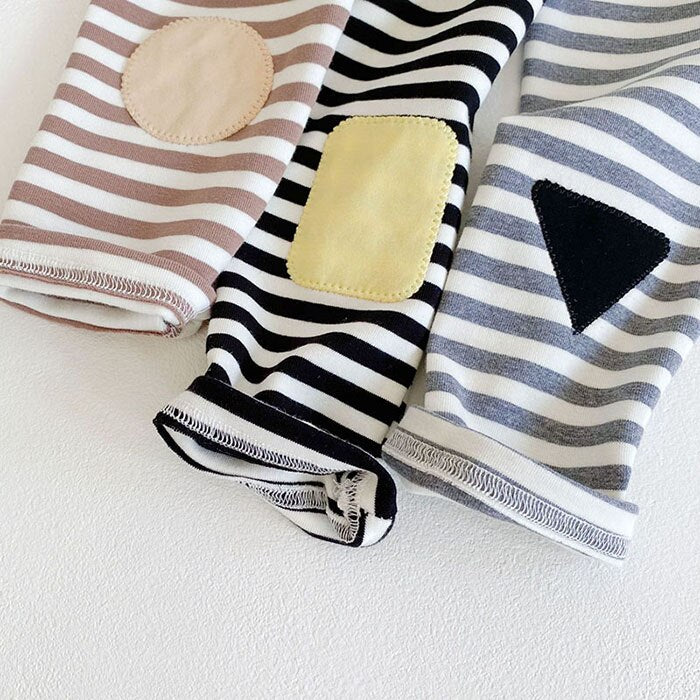 Knee Patch Leggings - Black/White