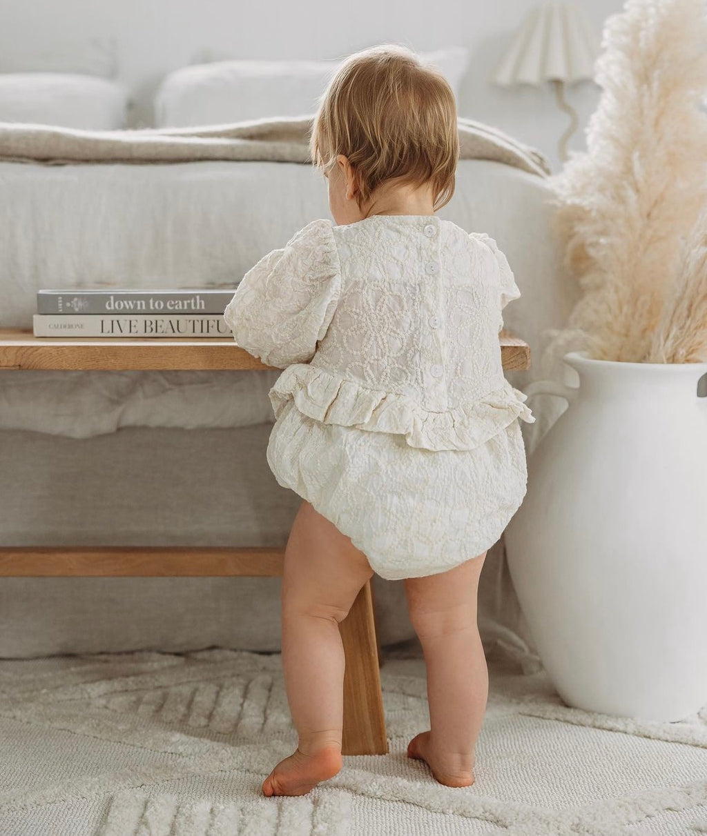 Andi Ruffle Lace Romper