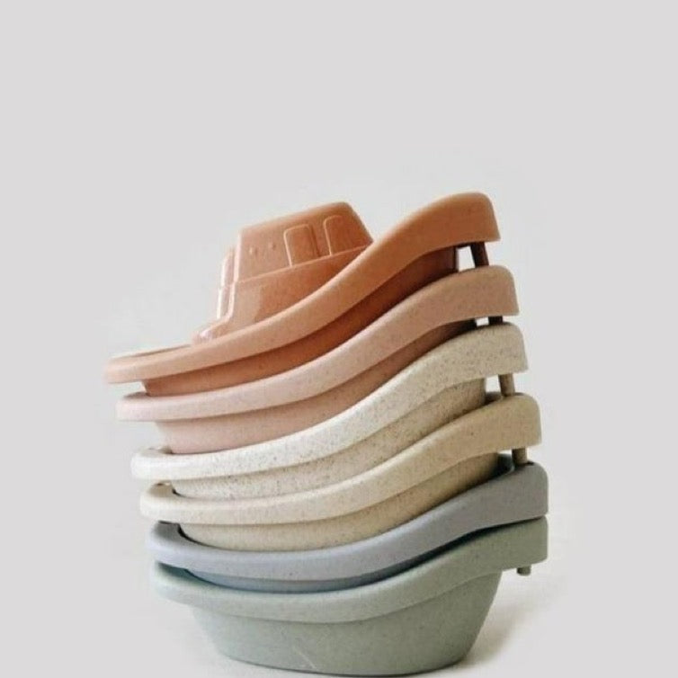 Wheat Straw Bath-Time Boat Toy Set (Set of 6)