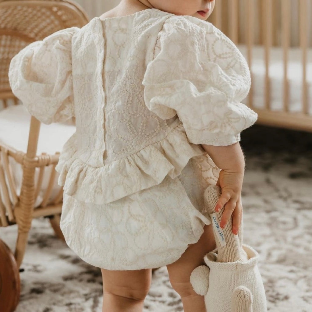 Andi Ruffle Lace Romper