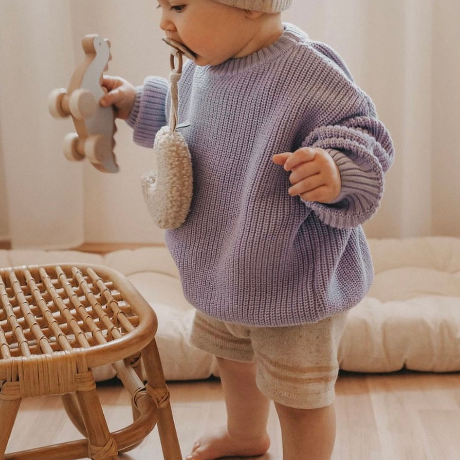 Laguna Chunky Knit Sweater in Violet