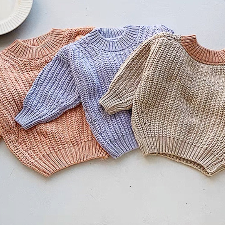 Laguna Chunky Knit Sweater in Violet