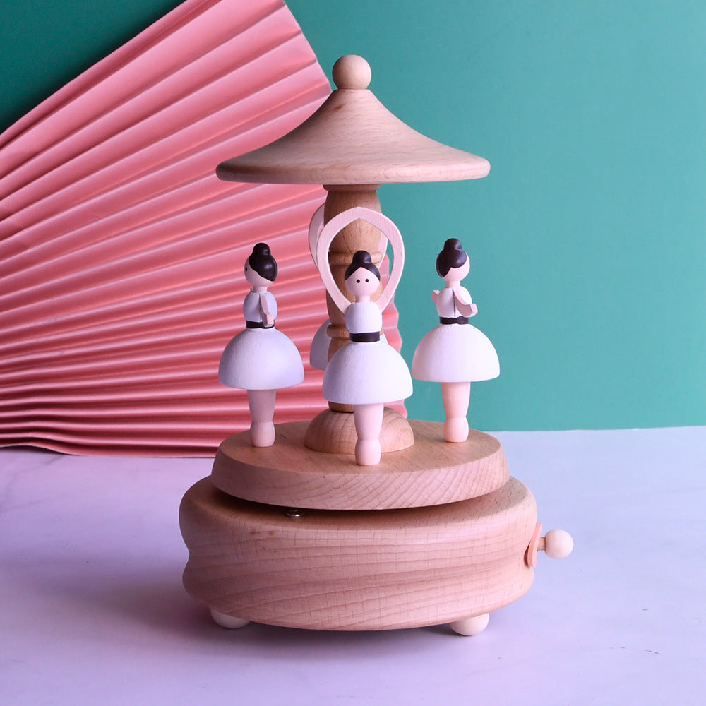 Twinkle Toes Woodcraft Ballerina Music Box