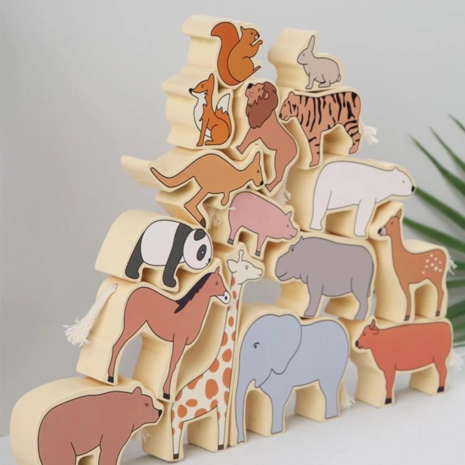 Wild Buddies Wooden Animal Stacking Set