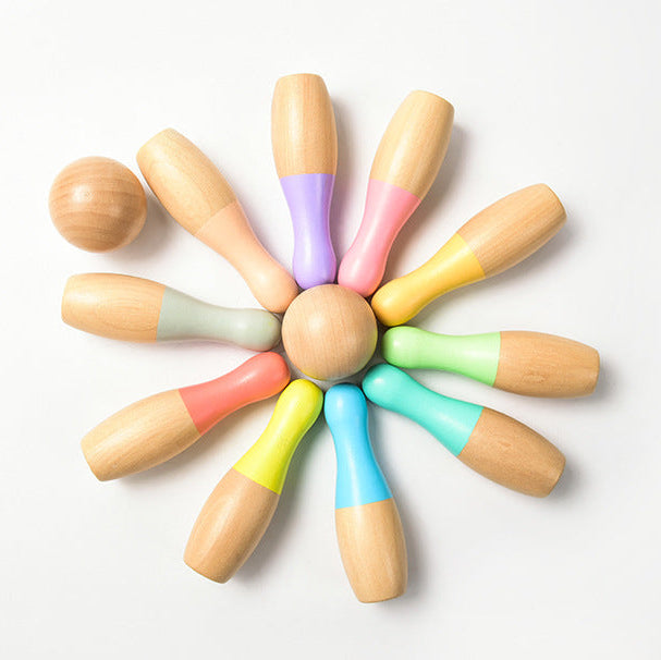 Wooden Bowling Set