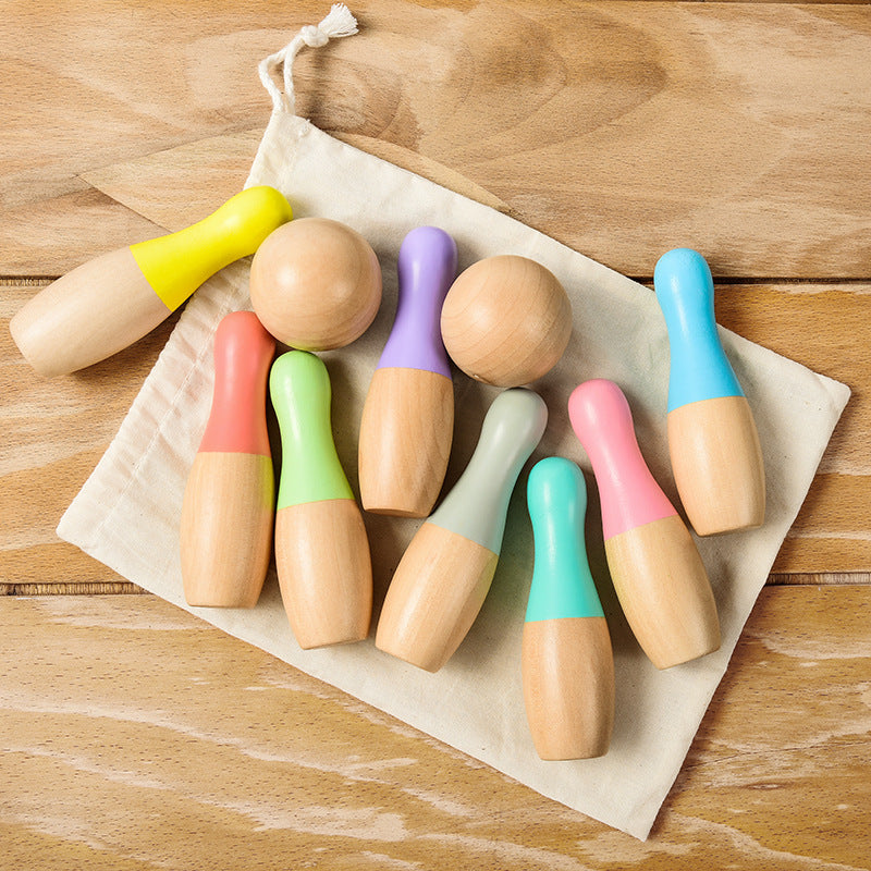 Wooden Bowling Set
