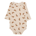 Croissant Print Long Sleeve Onesie
