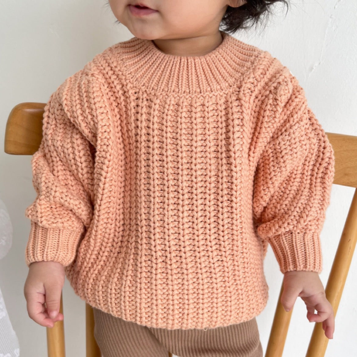 Laguna Chunky Knit Sweater in Apricot