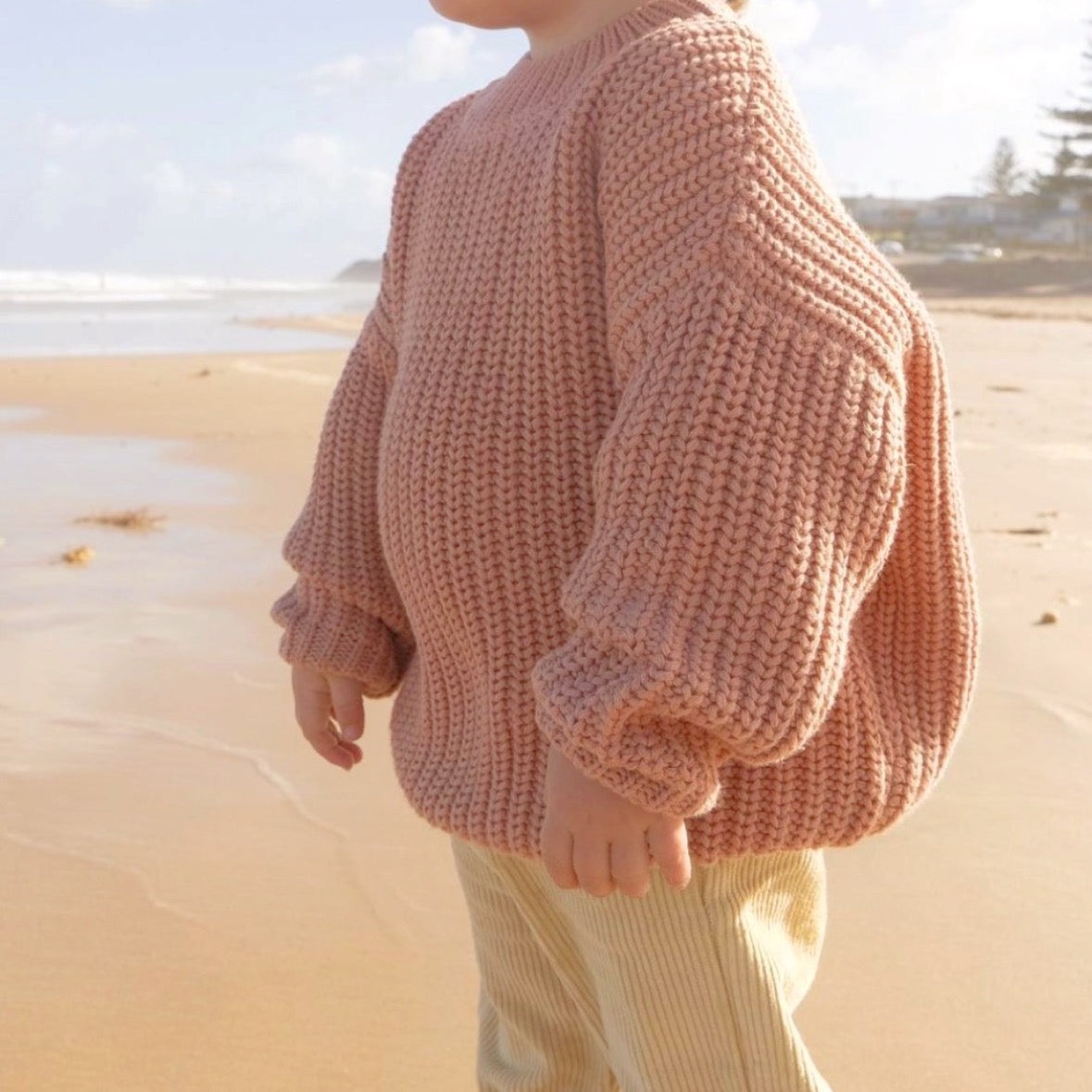 Laguna Chunky Knit Sweater in Apricot