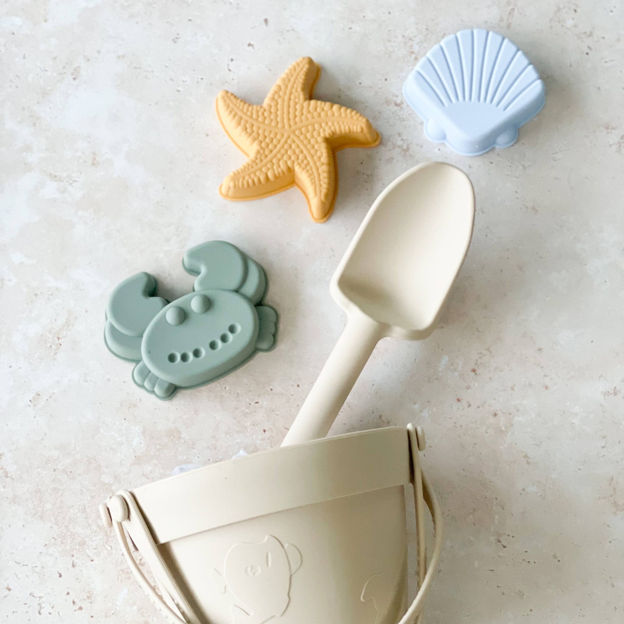 Beach Bucket Sand Toy Set - Cream