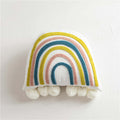 Embroidered Rainbow Pillow - Sky
