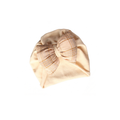 Newborn Bow Beanie - Cream/Plaid