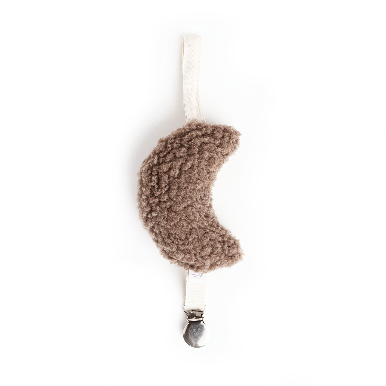 Sherpa Moon Pacifier Holder - Espresso