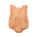 Gingham Romper Orange