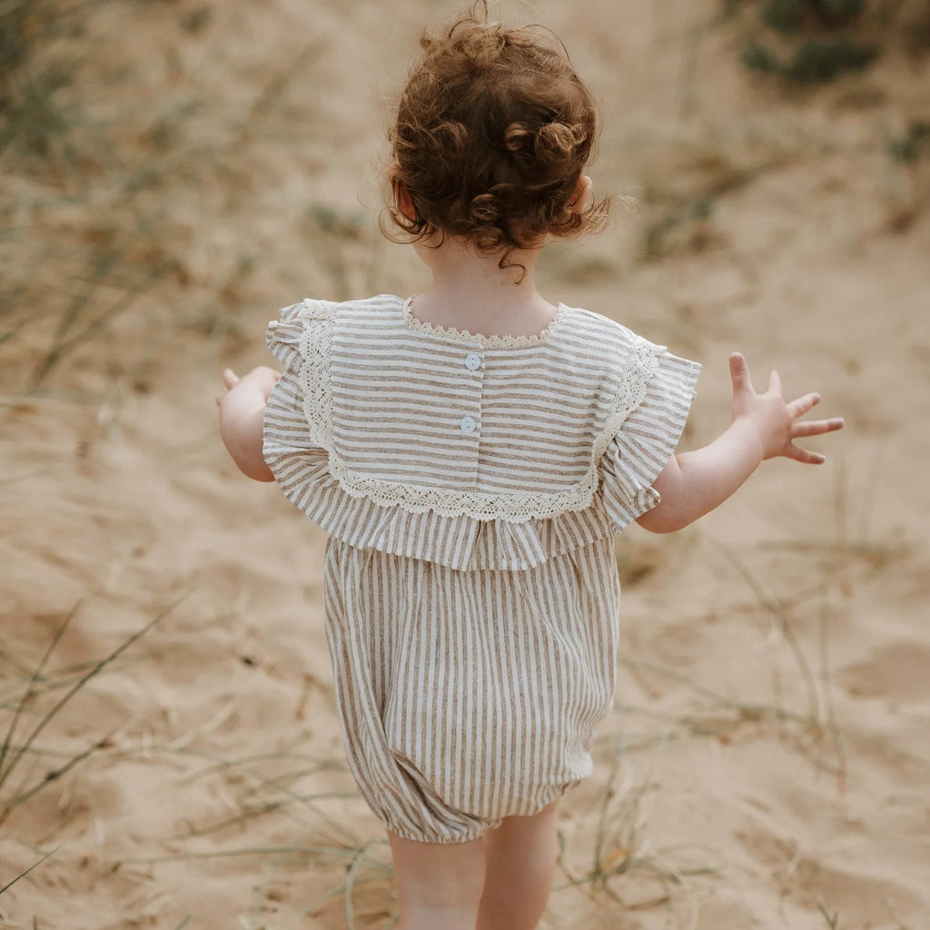 Frill Romper Beige