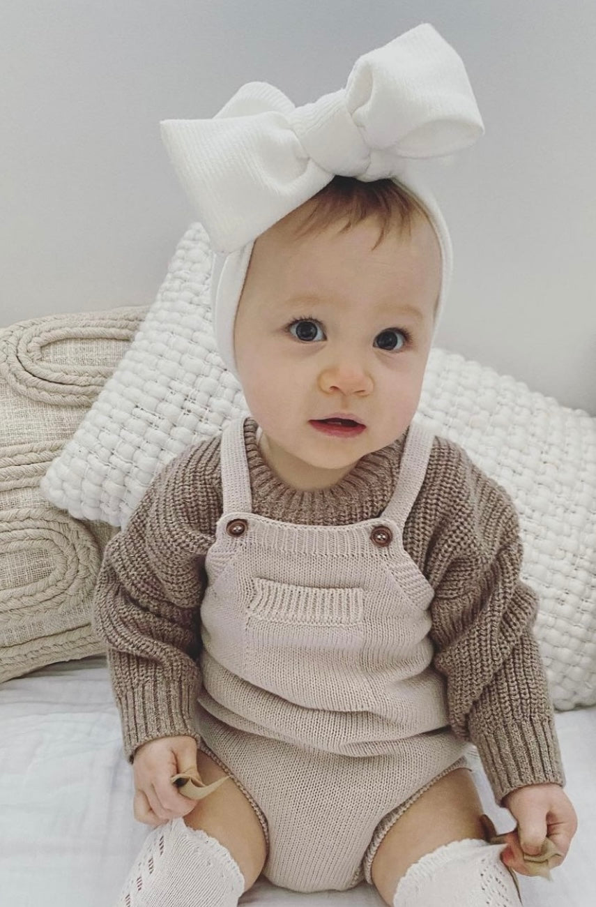 Sona Knit Romper Beige