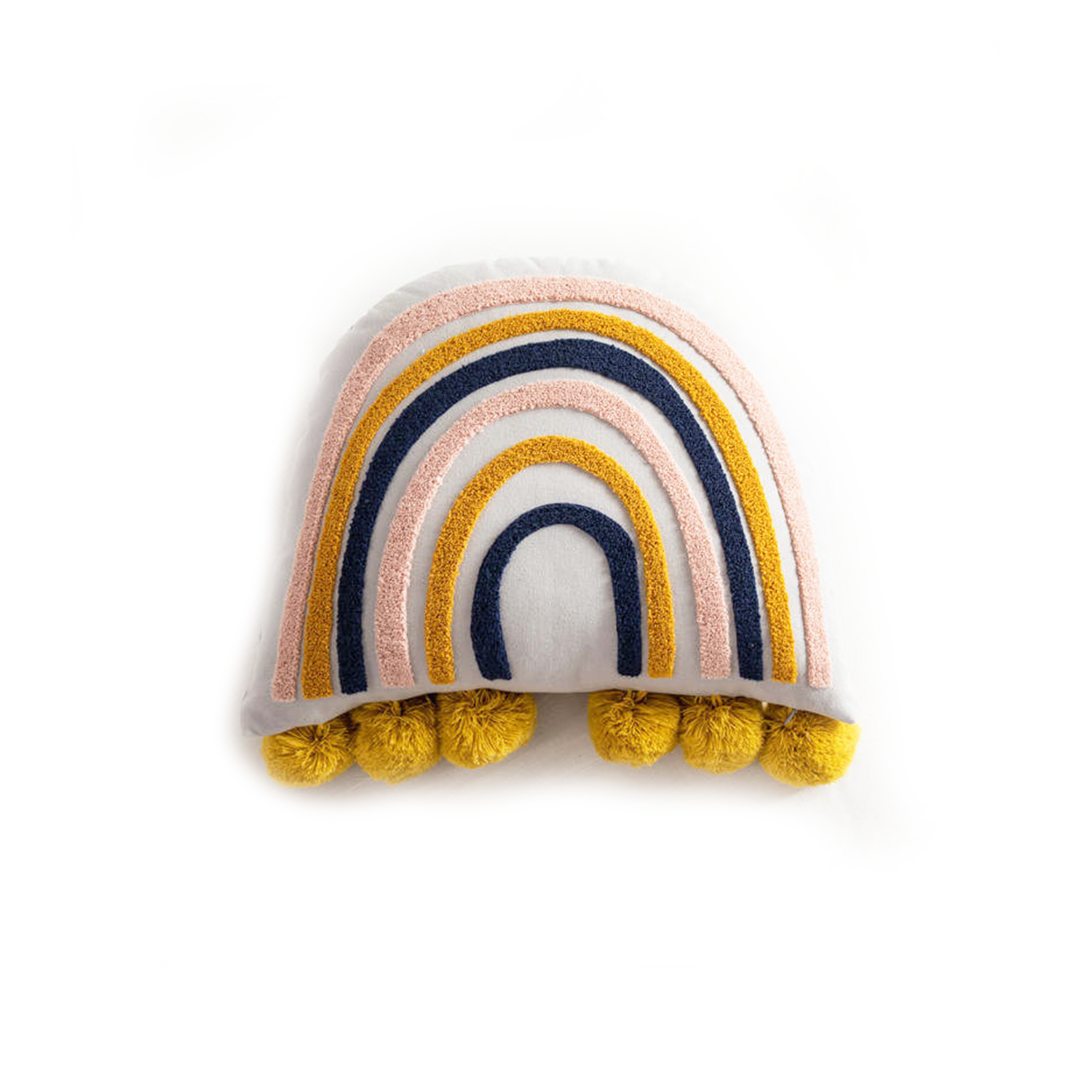 Embroidered Rainbow Pillow - Sun