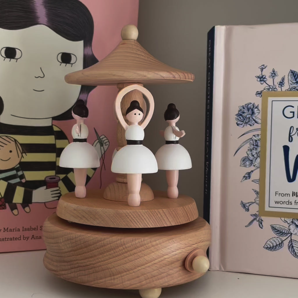 Twinkle Toes Woodcraft Ballerina Music Box