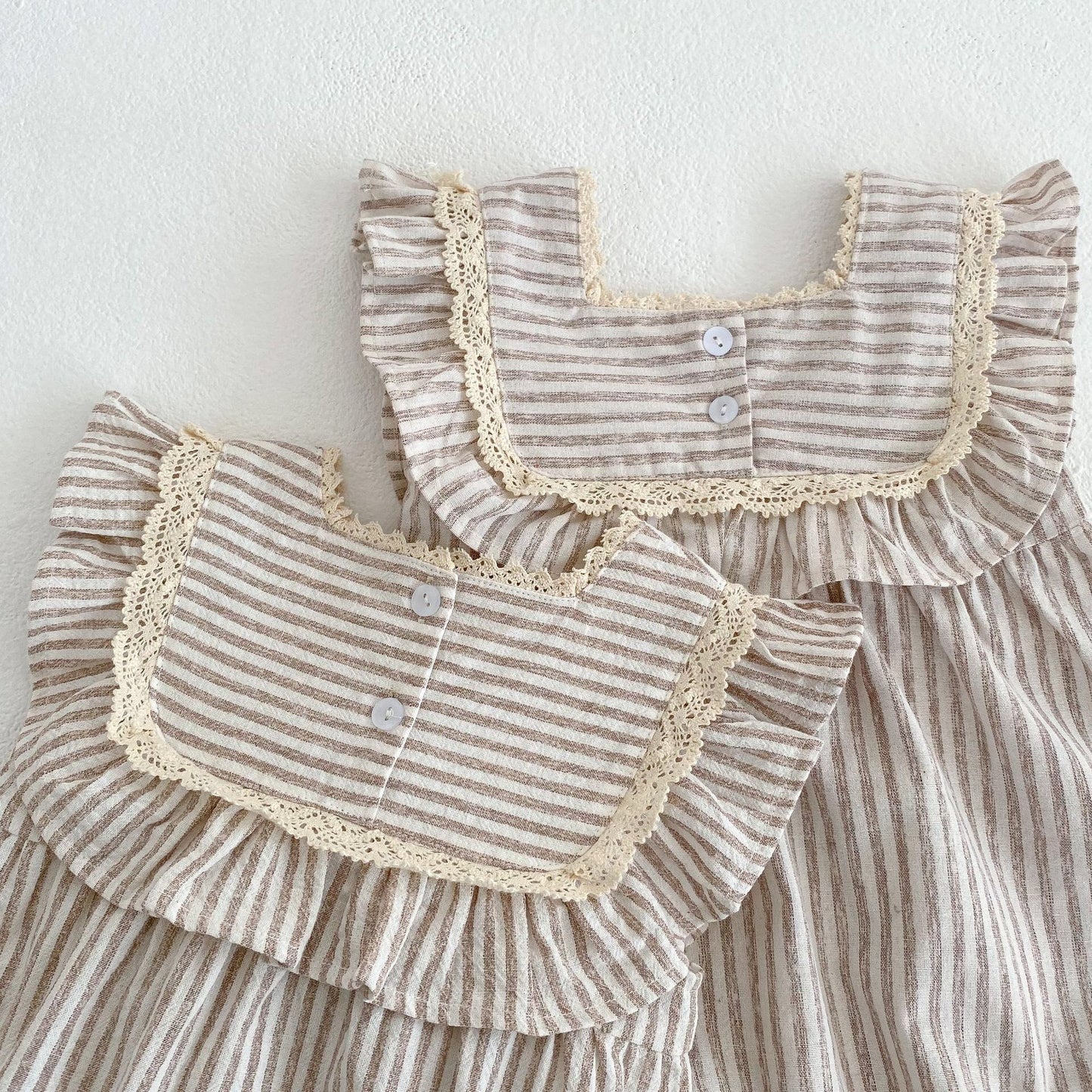 Frill Romper Beige