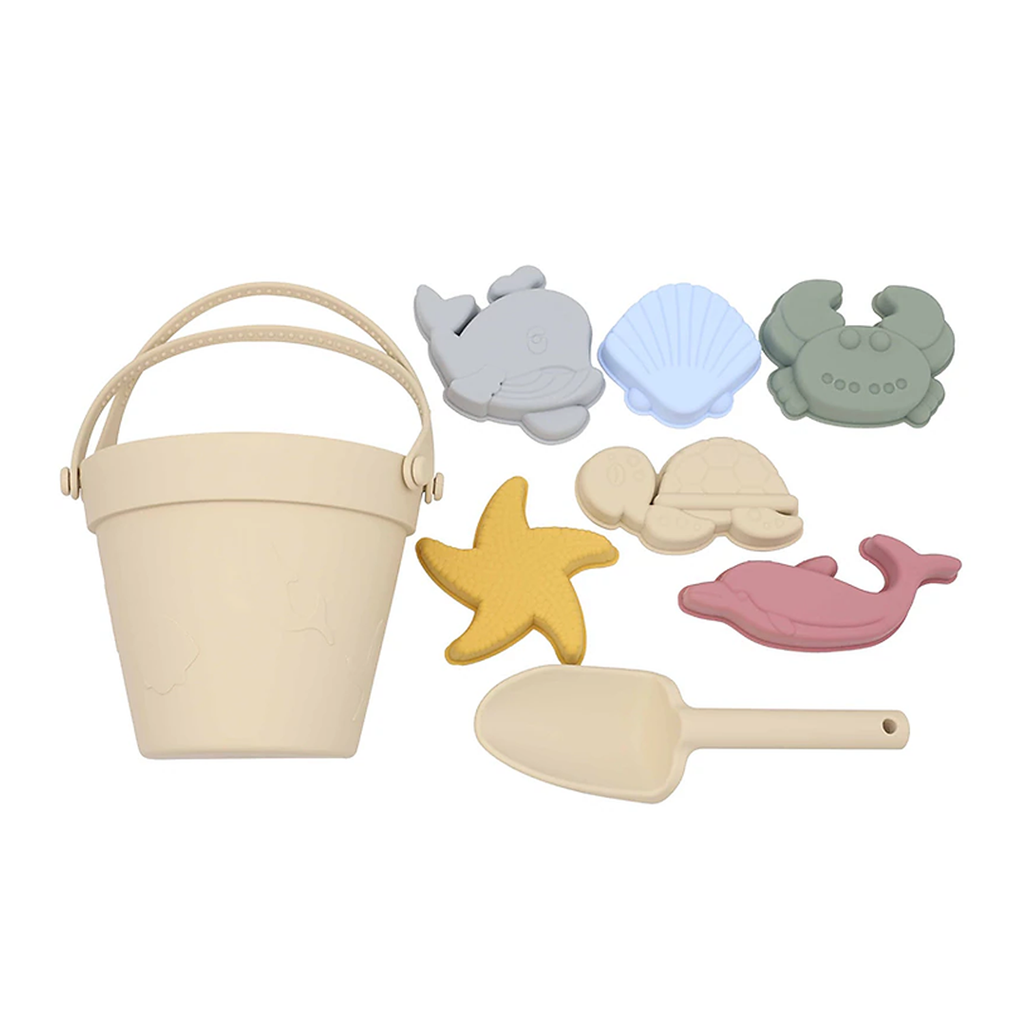 Beach Bucket Sand Toy Set - Cream