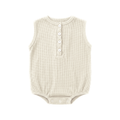 Matteo Waffle Romper - Sea Salt