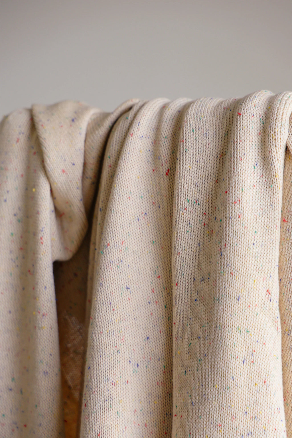 Confetti Speckled Knit Blanket in Sand