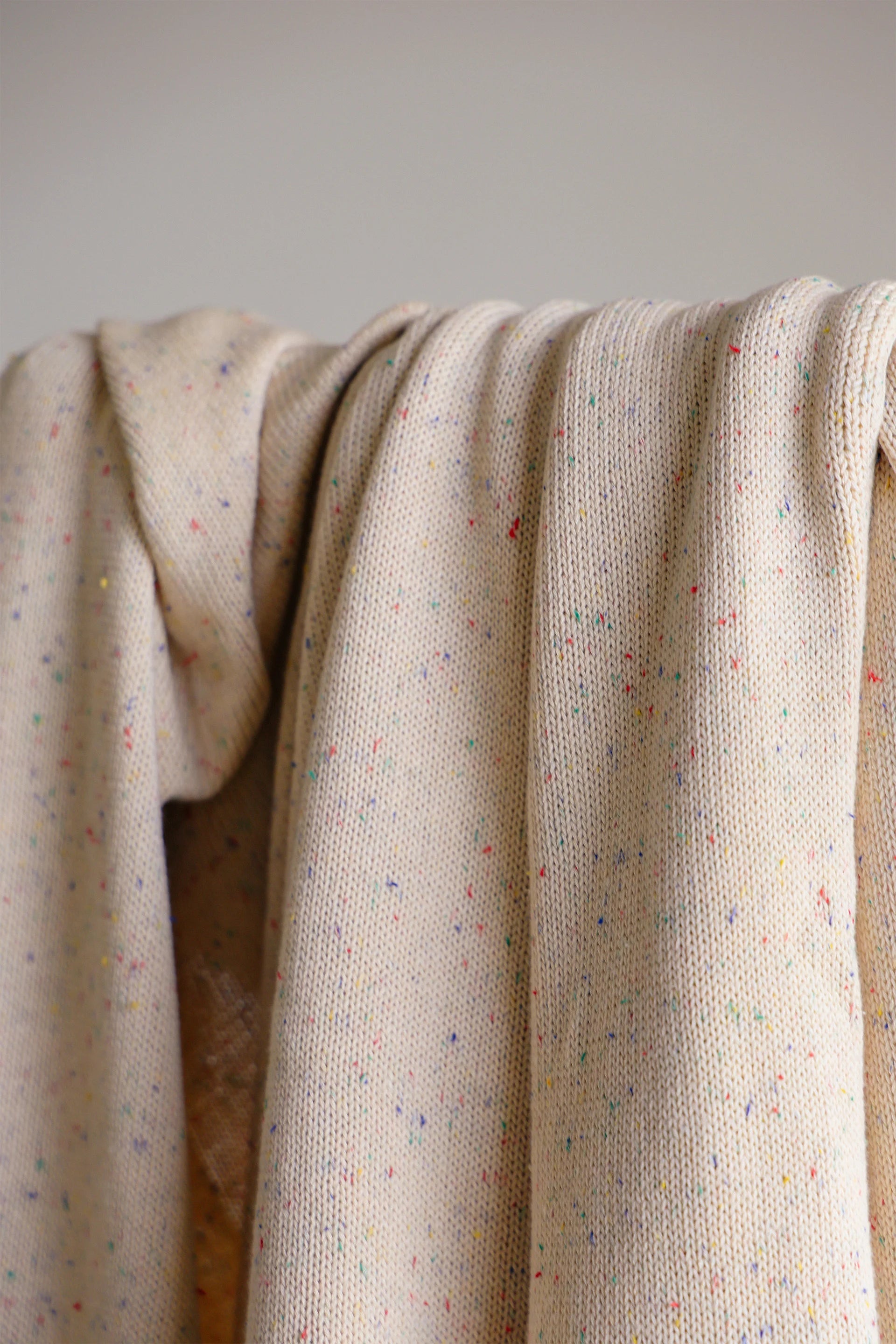 Confetti Speckled Knit Blanket in Sand
