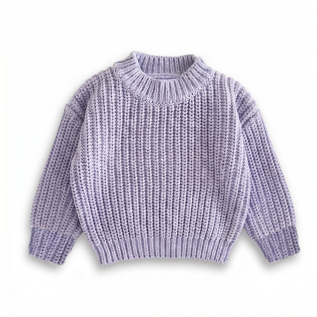 Laguna Chunky Knit Sweater in Violet