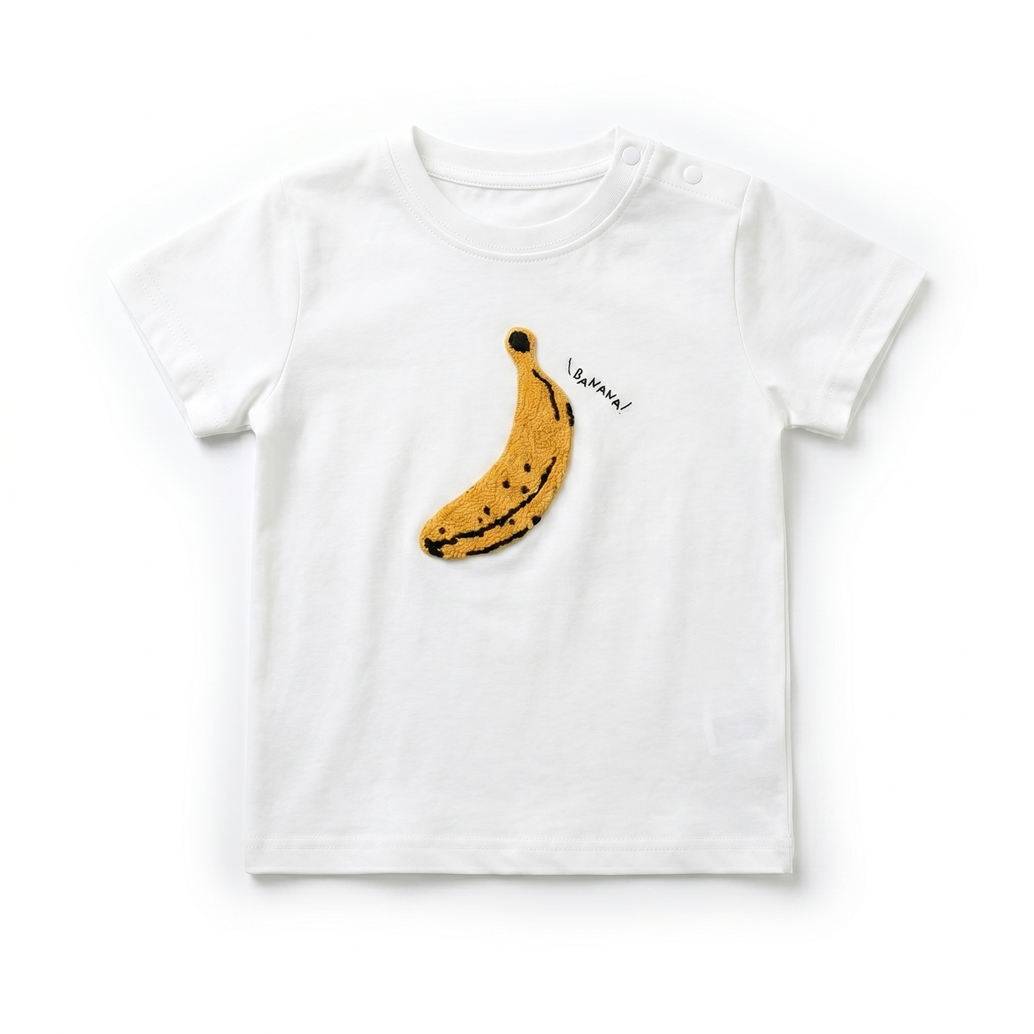 Gone Bananas Terry Embroidered T-Shirt - White