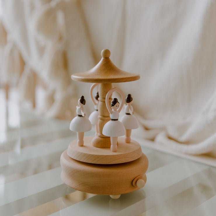 Twinkle Toes Woodcraft Ballerina Music Box
